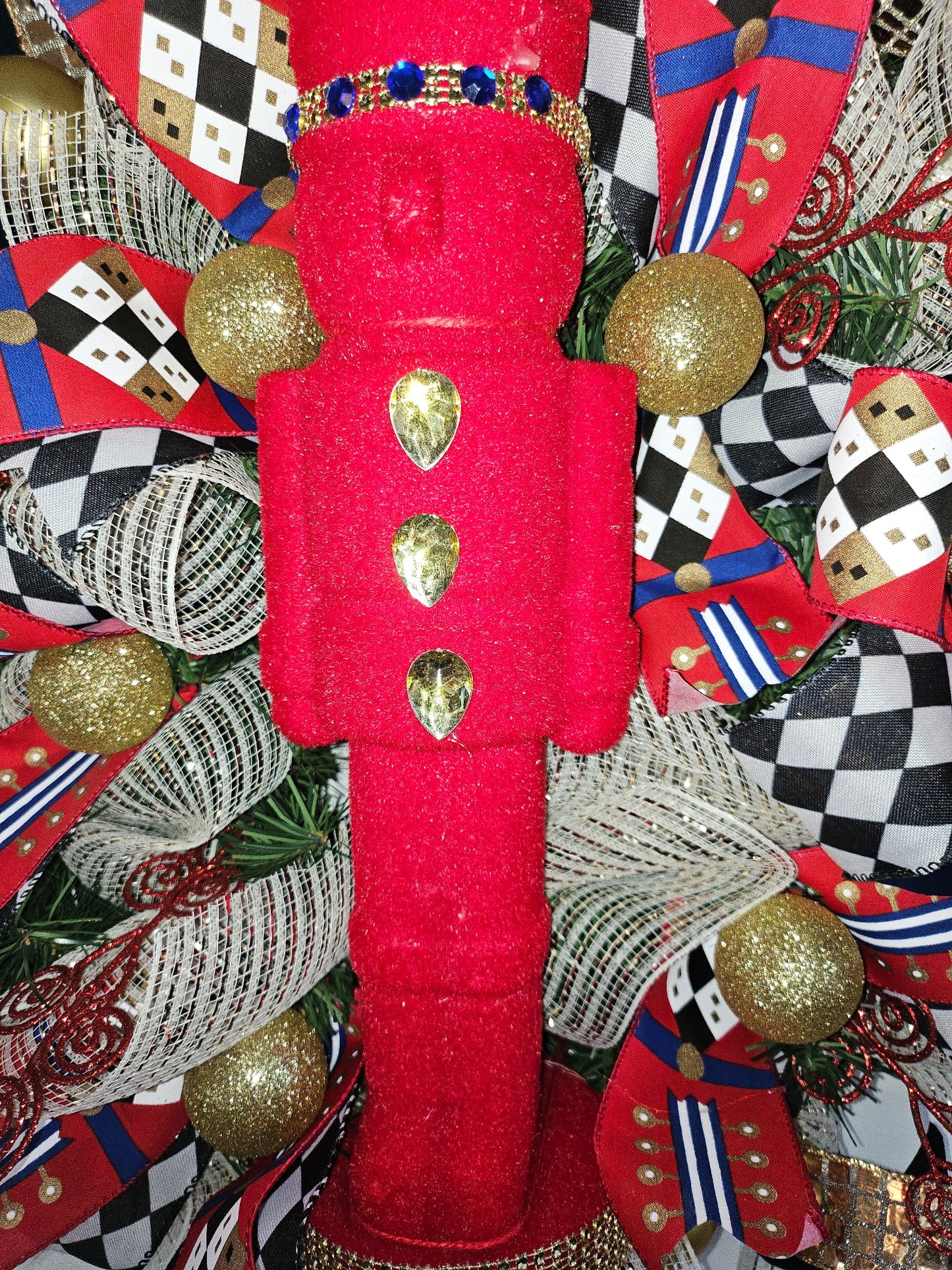 Red Nutcracker Wreath