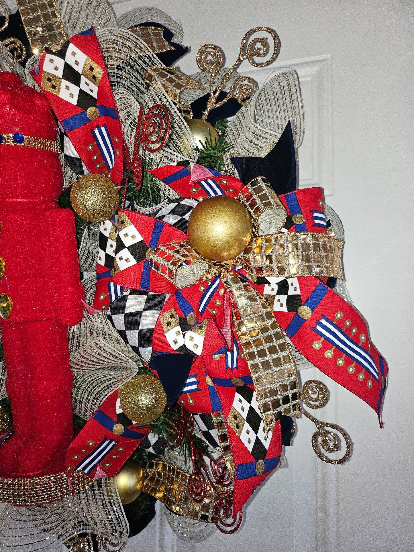 Red Nutcracker Wreath