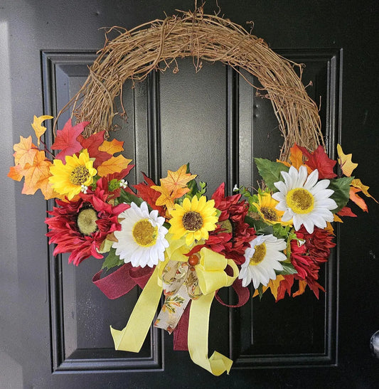Fall Sunflower Wreath