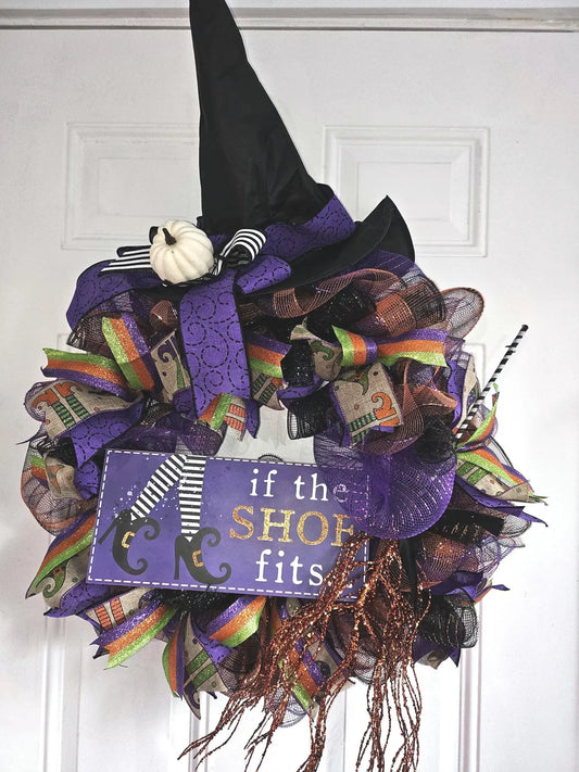Witchy 'If the Shoe Fits' Halloween Wreath