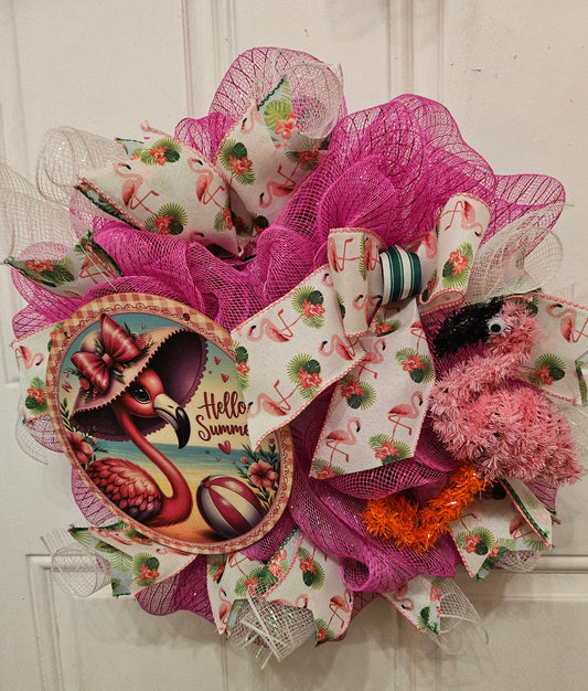 Flamingo Wreath