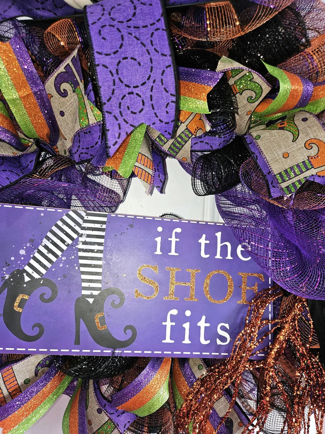 Witchy 'If the Shoe Fits' Halloween Wreath