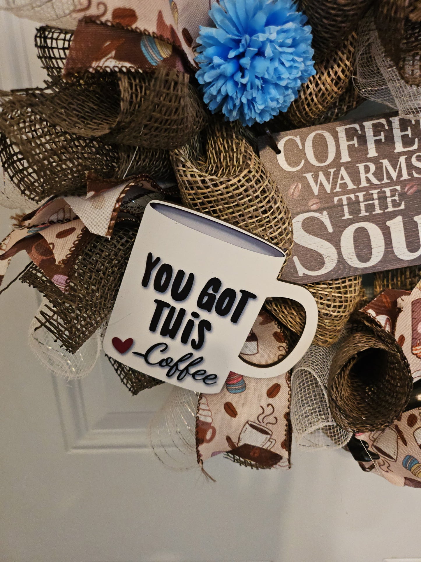 Coffee Warms the Soul Wreath