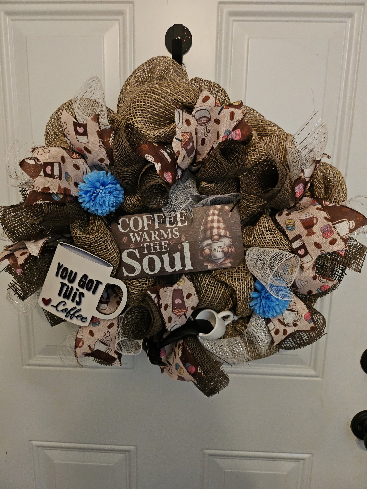 Coffee Warms the Soul Wreath