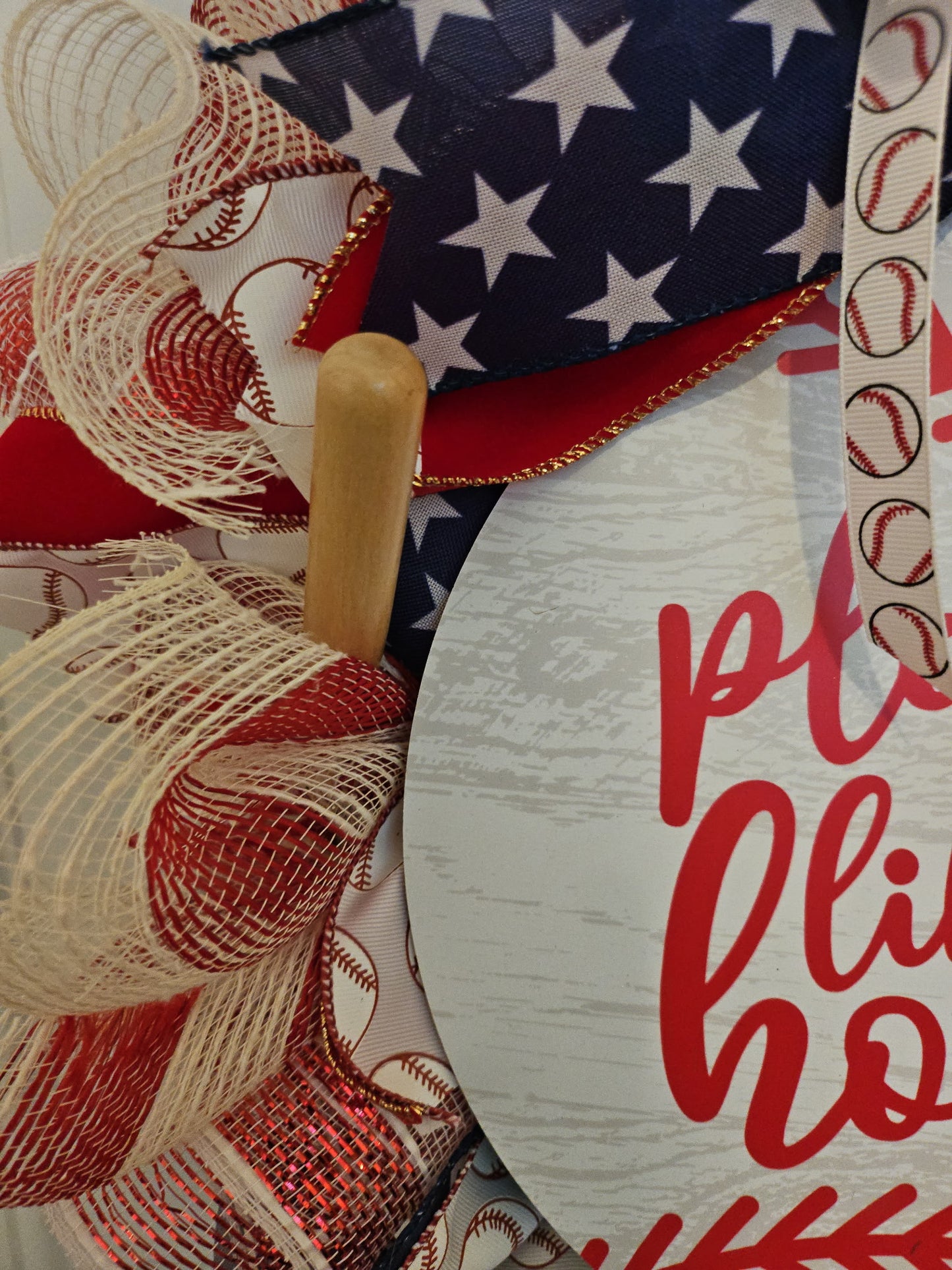 No Place Like Home Baseball Wreath