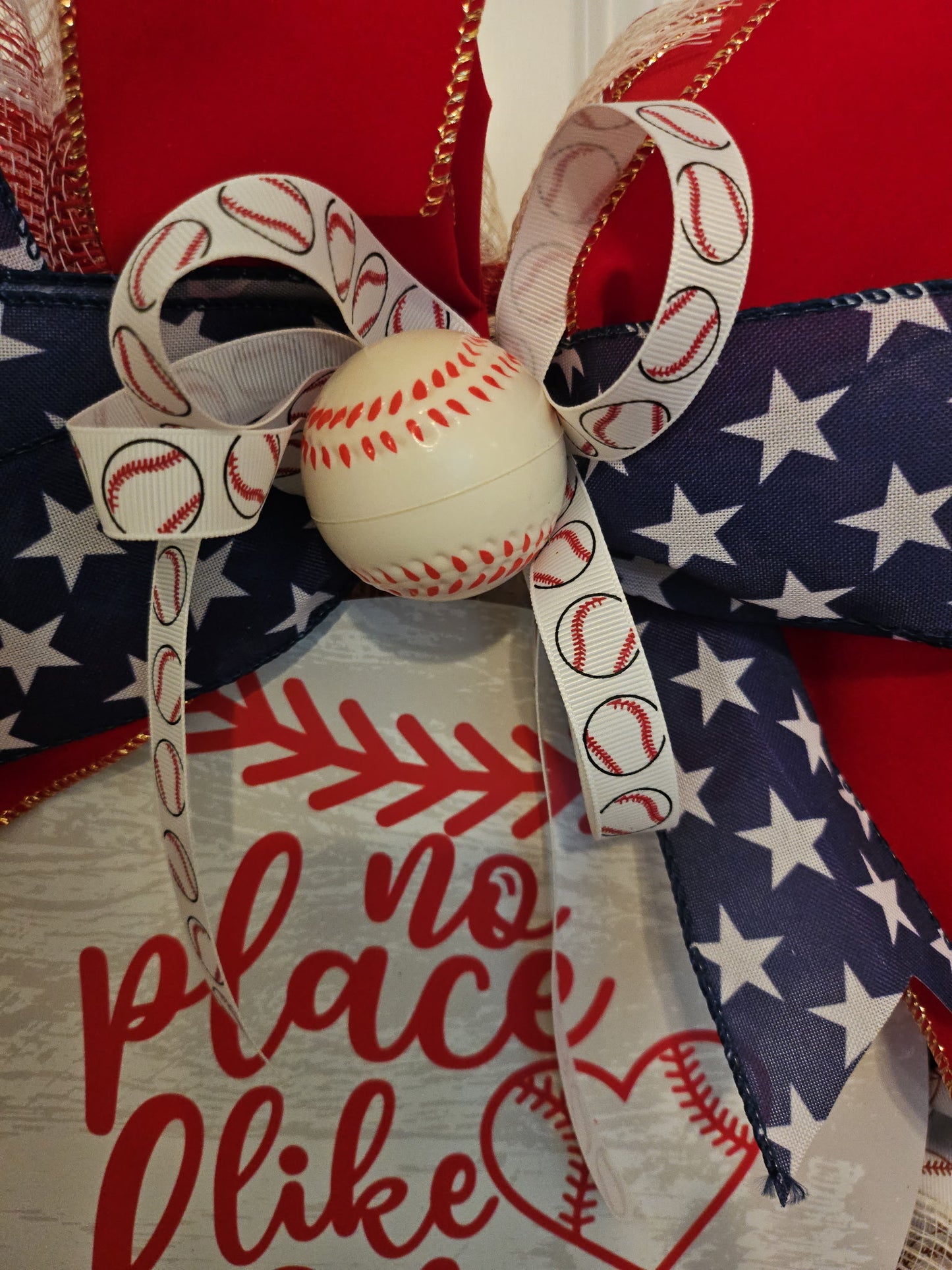 No Place Like Home Baseball Wreath