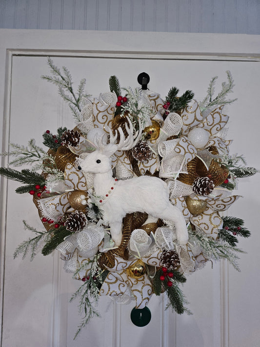 Majestic Reindeer Christmas Wreath