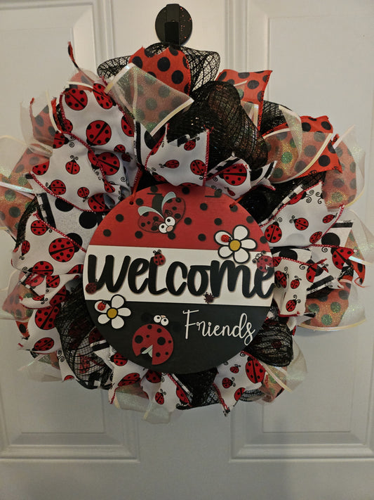 Ladybug Wreath