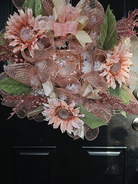 Rose Gold Fall Wreath