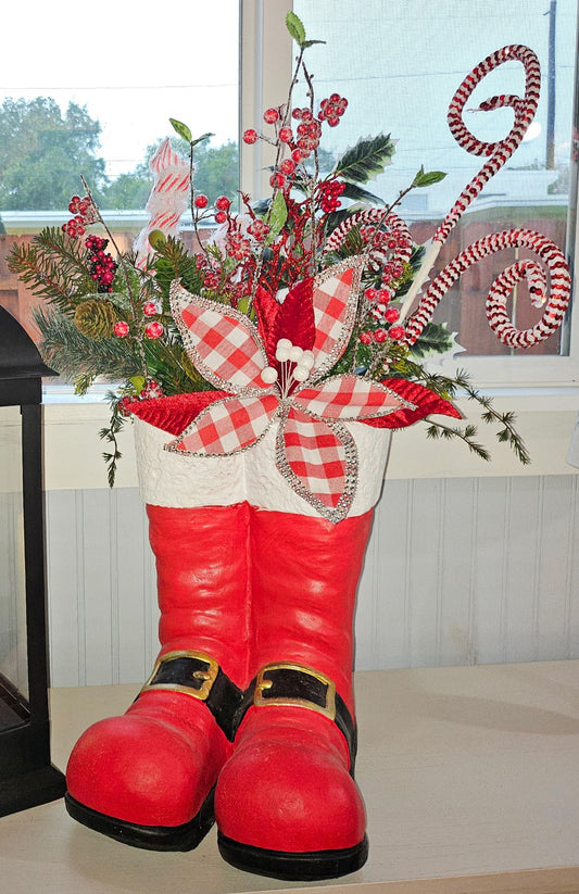 Santa's Boots Centerpiece