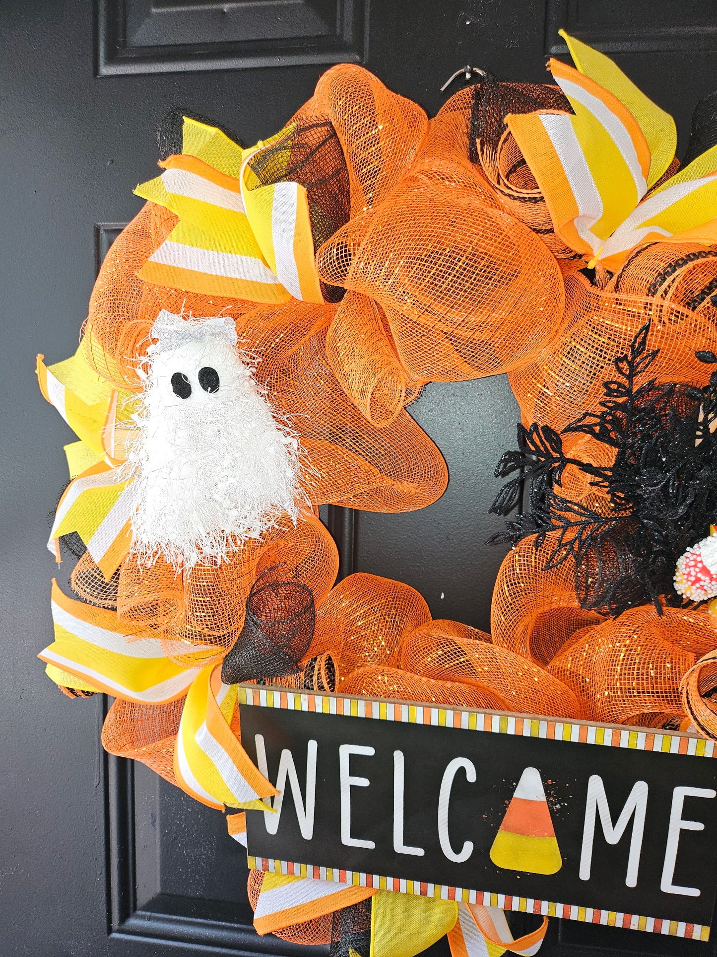Candy Corn Welcome Wreath
