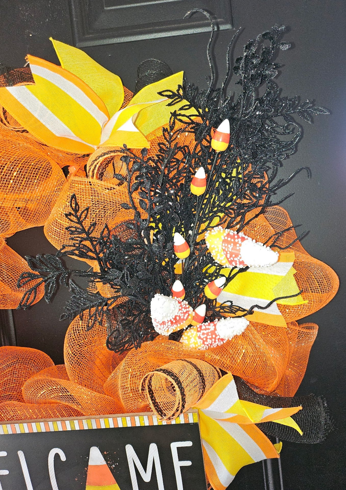 Candy Corn Welcome Wreath