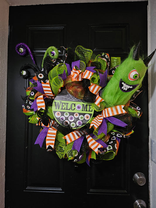 It's Watching You Monster Wreath