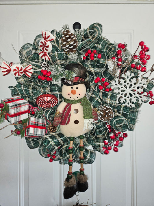 Snowman Christmas Wreath