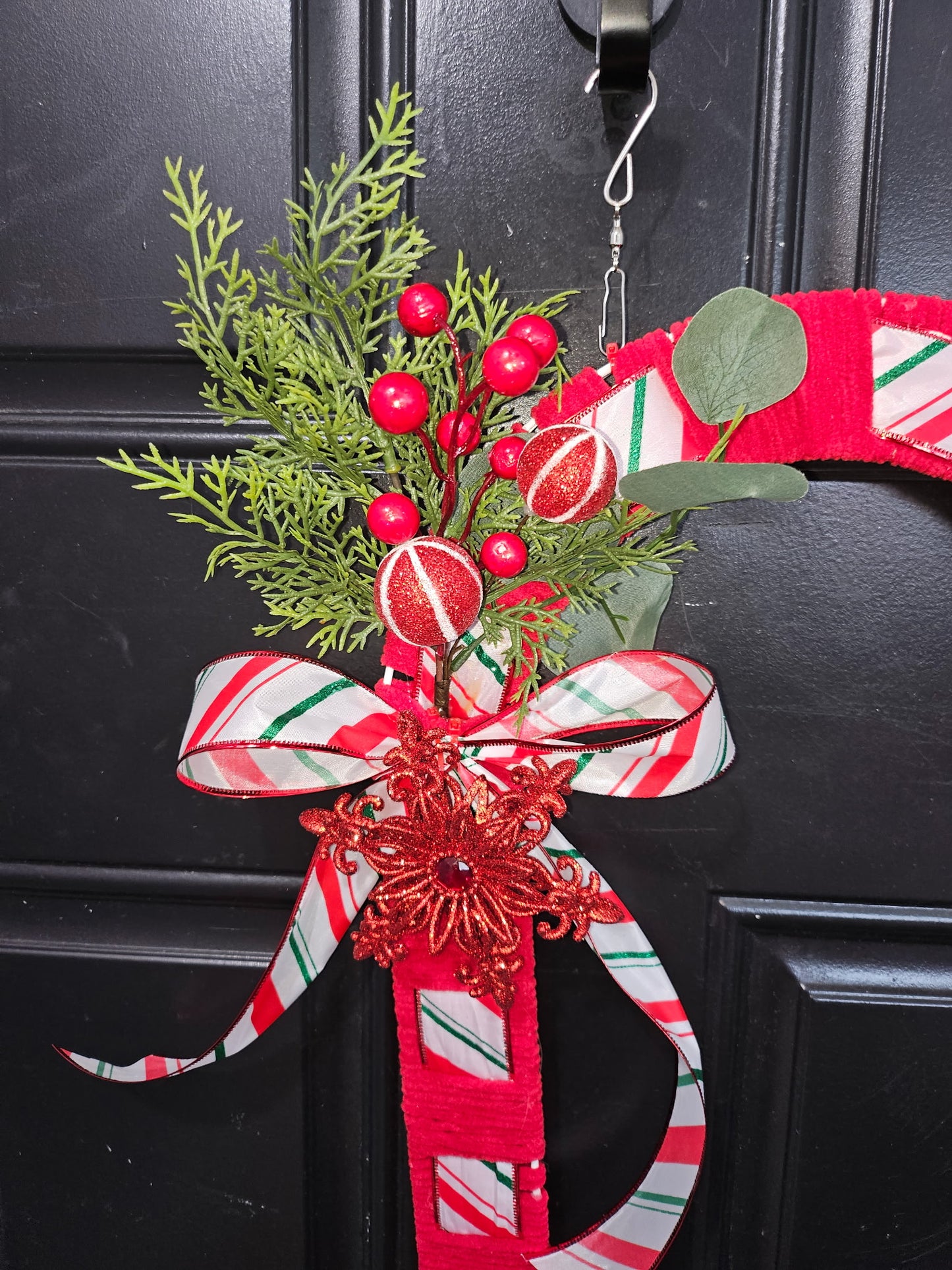 Festive Candy Cane Door Hanger