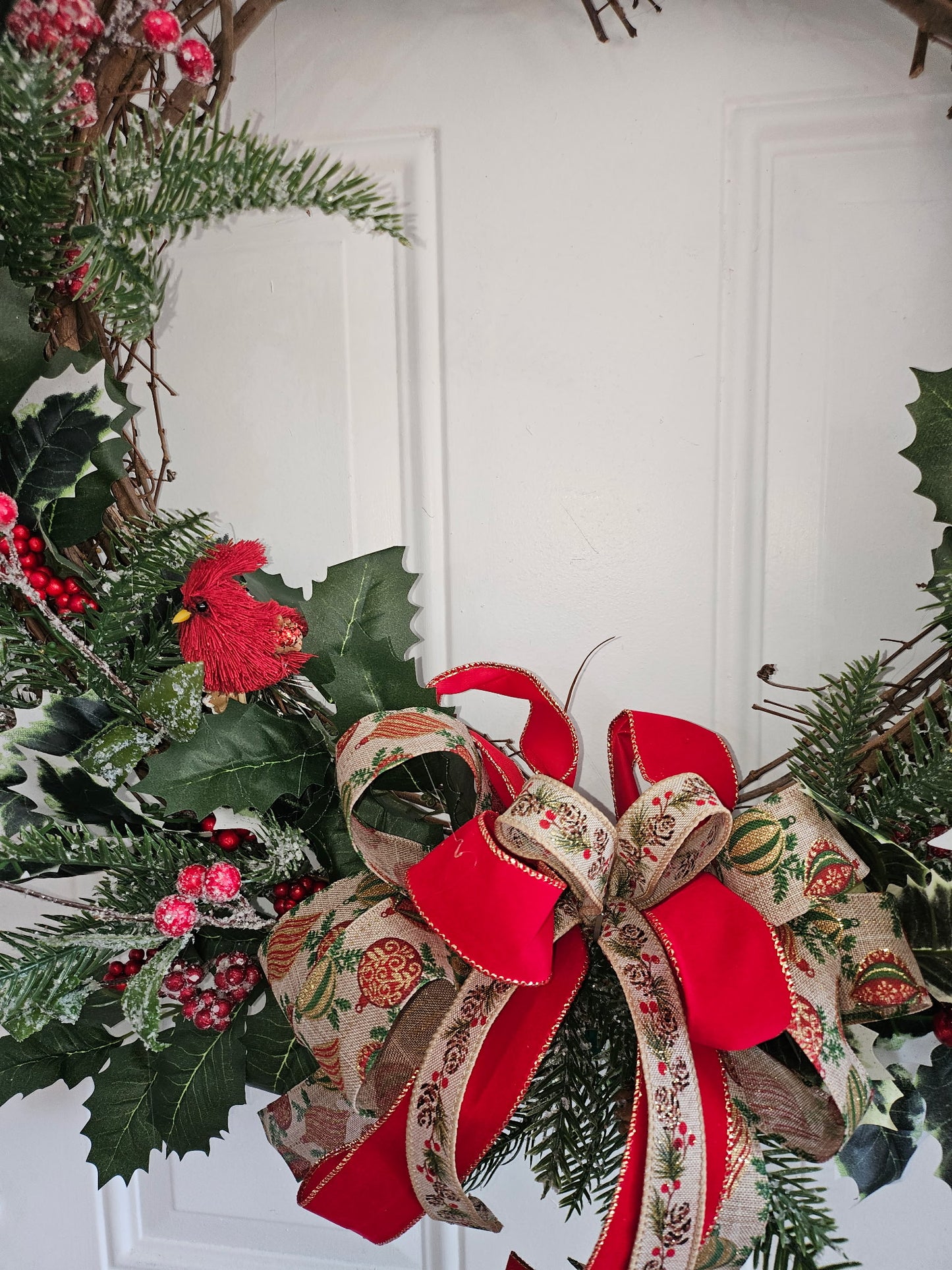 Grapevine Holly Wreath