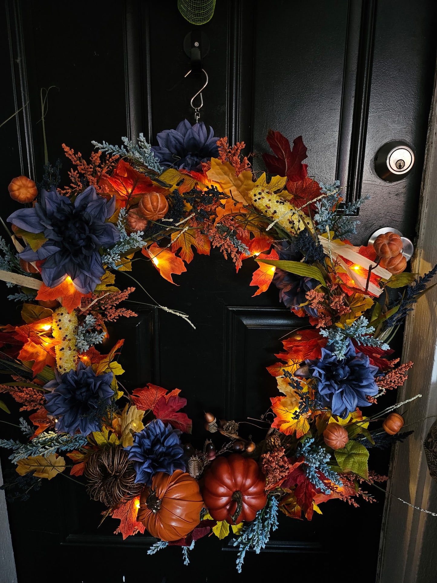 Lighted Fall Wreath
