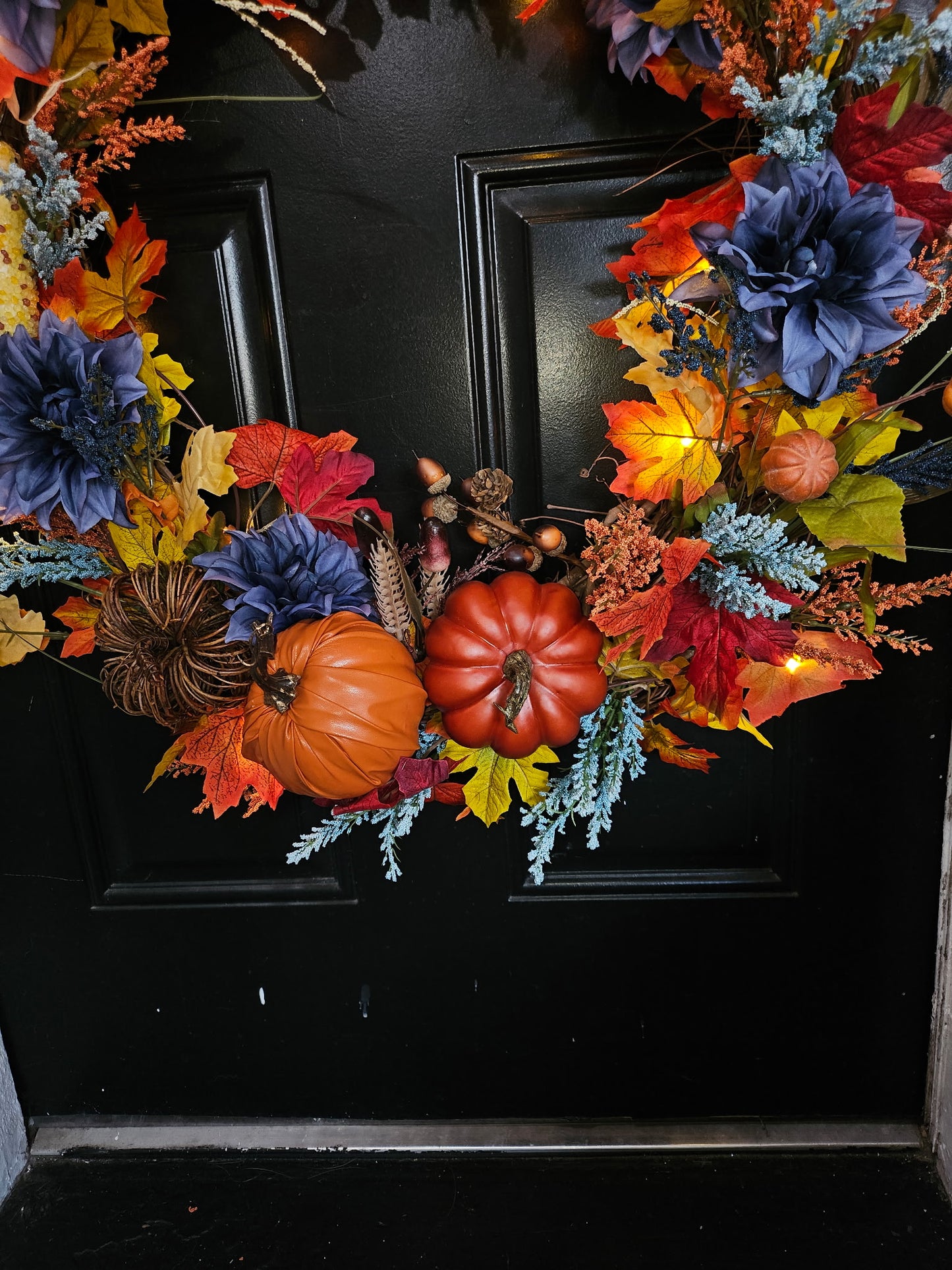Lighted Fall Wreath