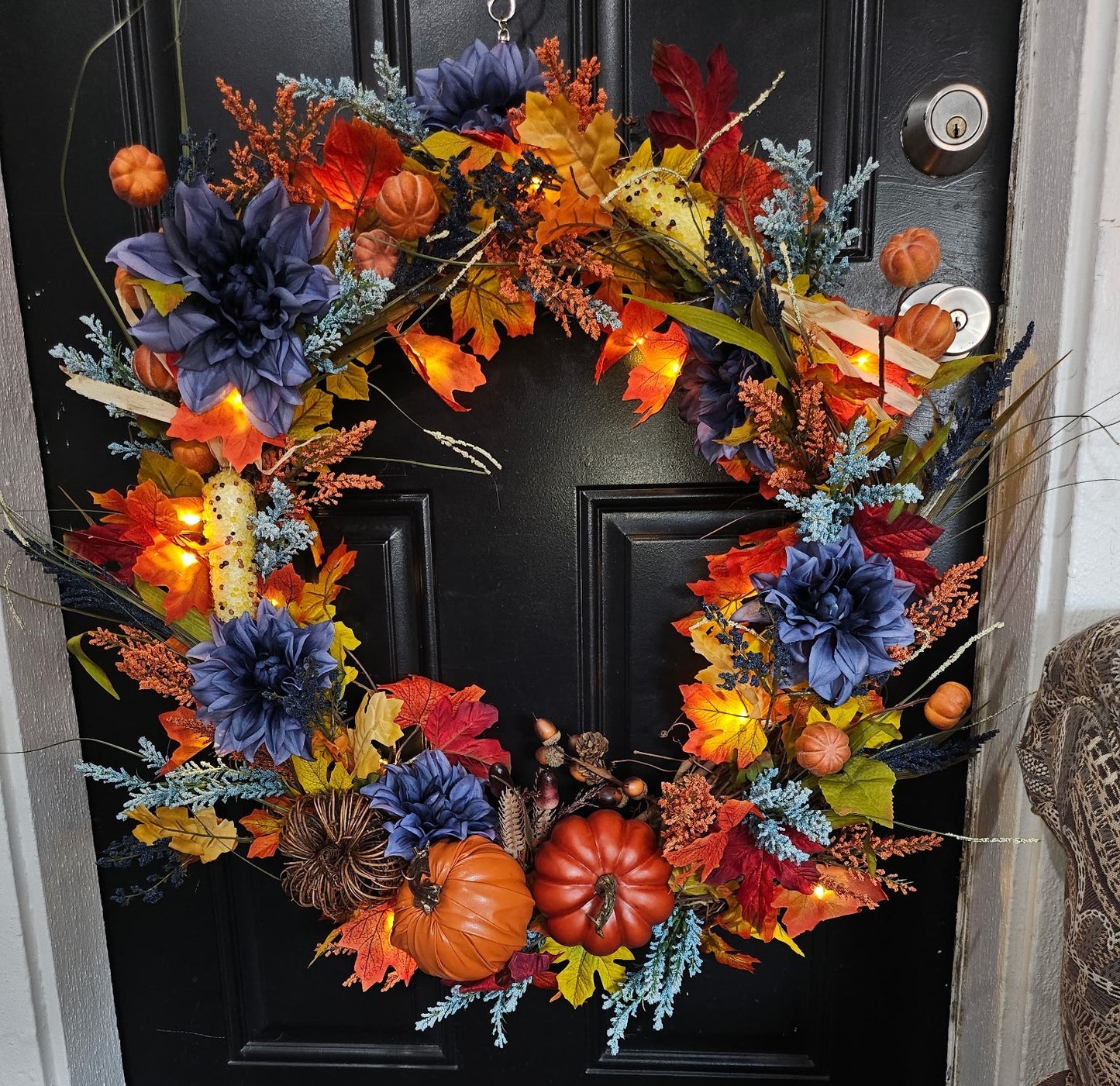 Lighted Fall Wreath