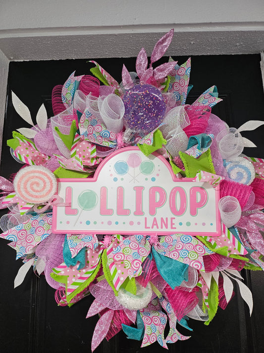 Lollipop Lane Wreath