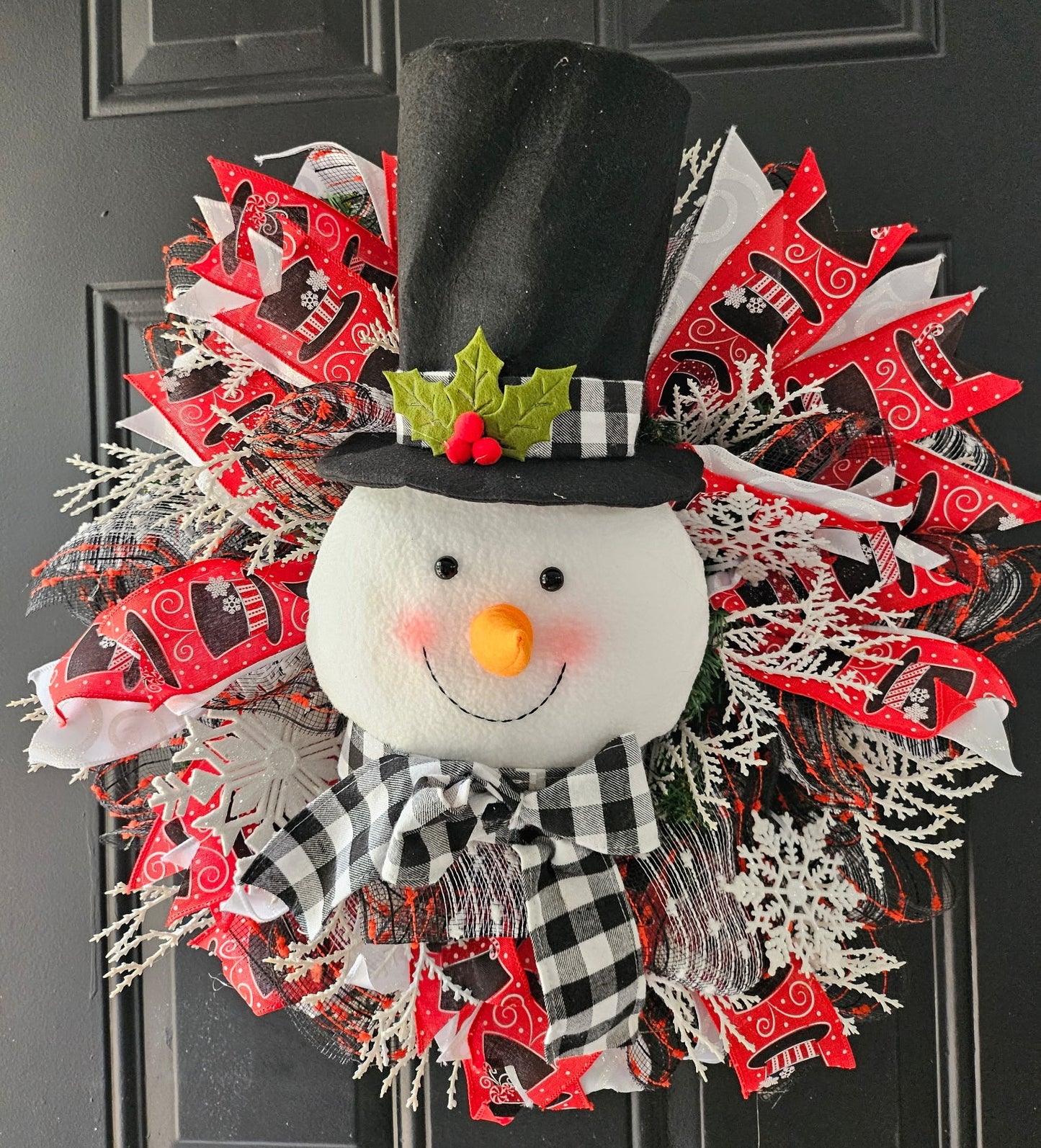 Cheerful Snowman Wreath