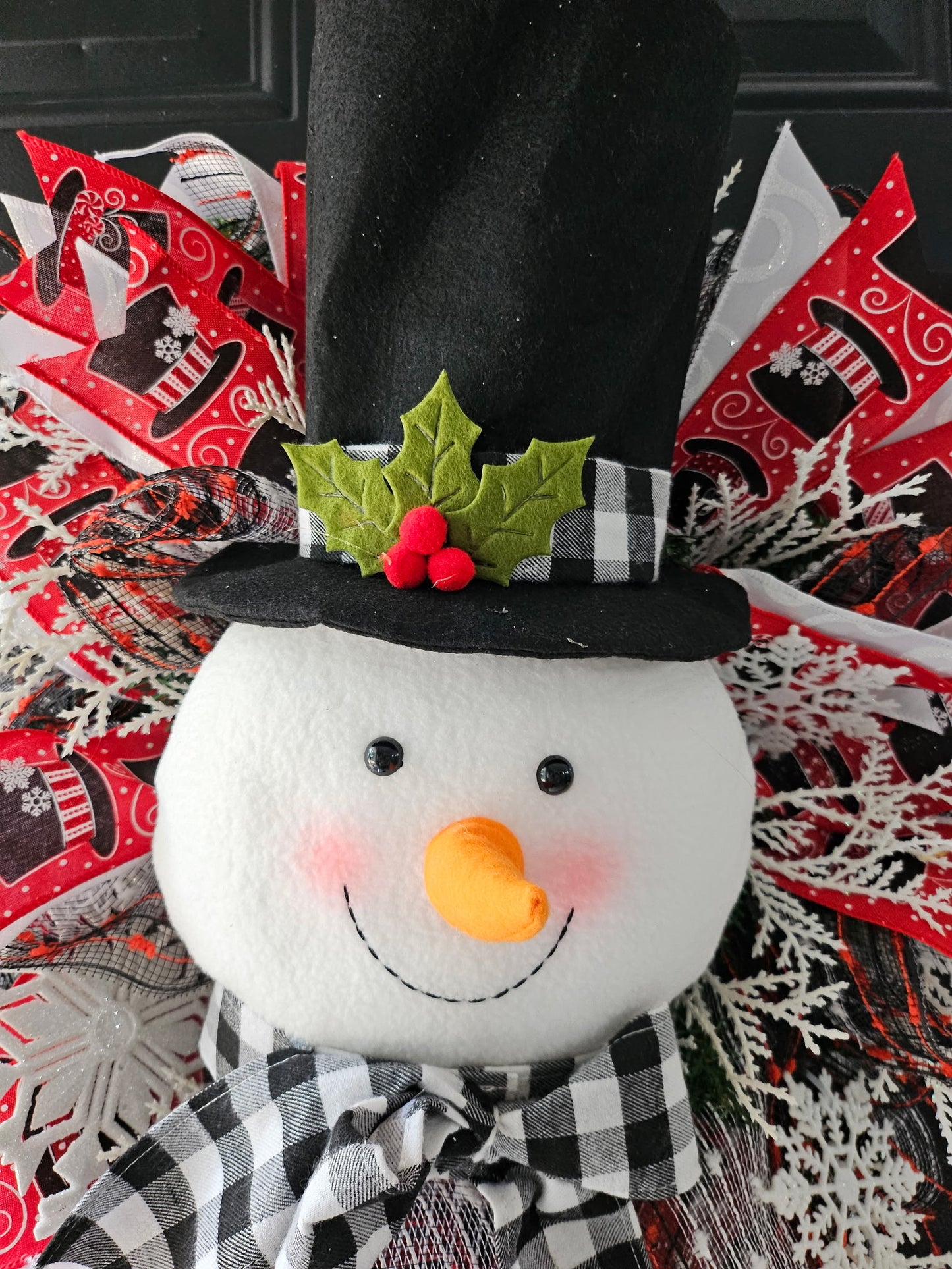 Cheerful Snowman Wreath