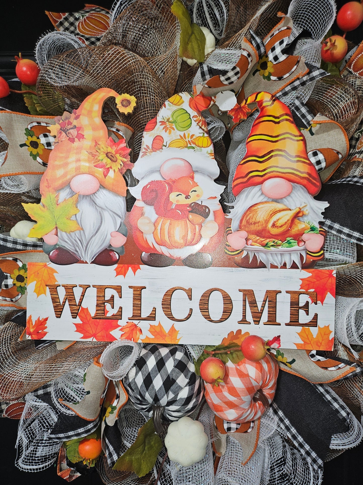 Fall Gnome Welcome Wreath